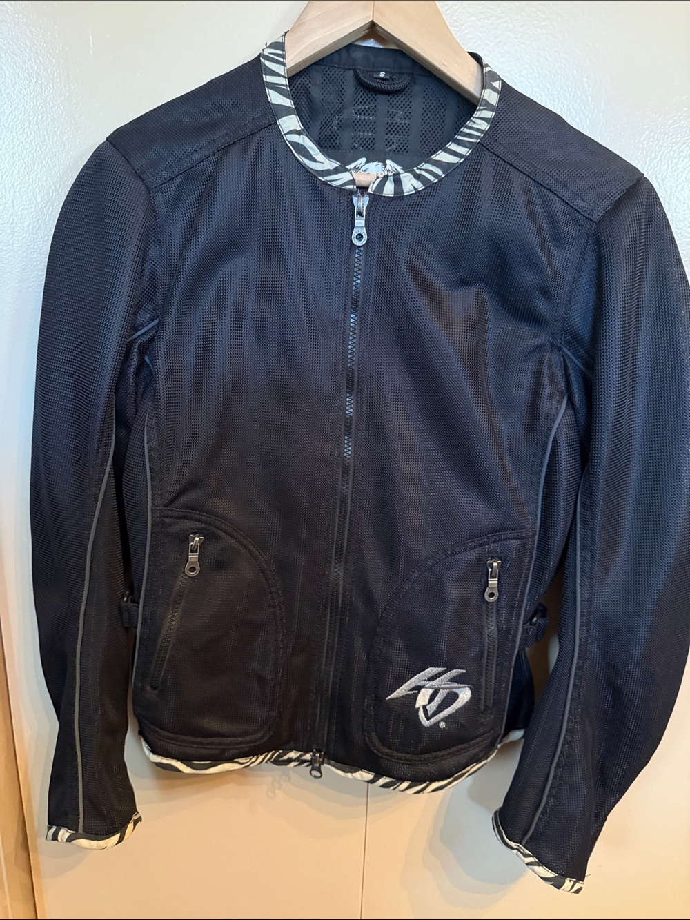 Harley-Davidson Black Mesh Jacket with Zebra Trim